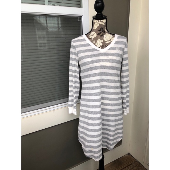 Lauren Ralph Lauren Dresses & Skirts - RALPH LAUREN grey/white cotton long sleeve